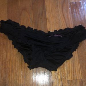“The Ruffle Cheeky” Black VS Bikini Bottoms